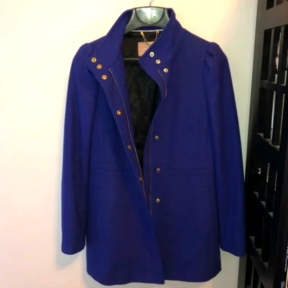 Banana Republic - Structured Wool City Coat 686057 | Cobalt Blue | Size Medium - Picture 5 of 14